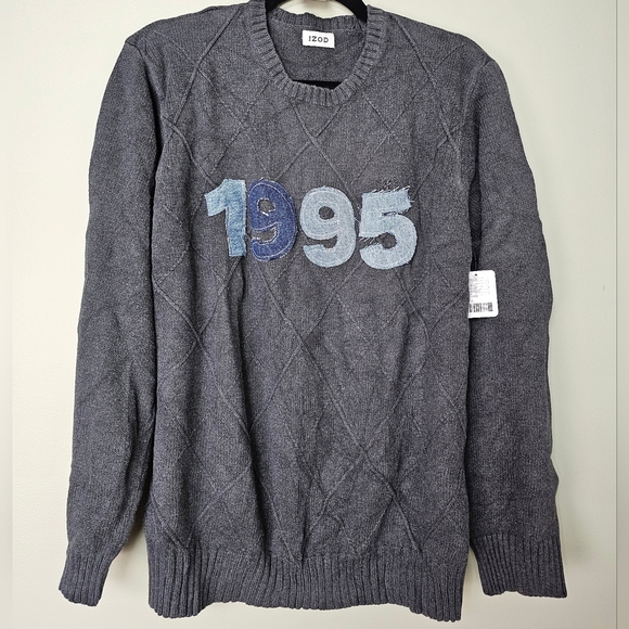 ReMADE By UO Urban Renewal 1995 Denim Patch Sweater, S/M **EACH ONE UNIQUE** - Picture 1 of 9